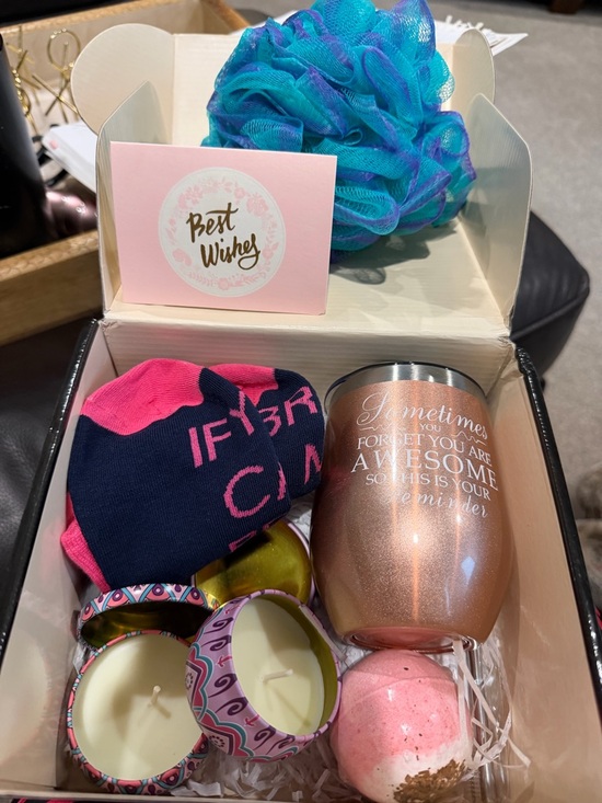 Other - Pink Gift Set Coffee Tea Mug With Lid candle Bath bomb